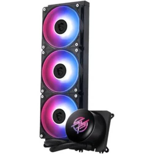 Система водяного охлаждения MSI MPG CoreLiquid P13 360 Black Дополнительно Высота системы охлаждения: 27 мм; количество вентиляторов: 3