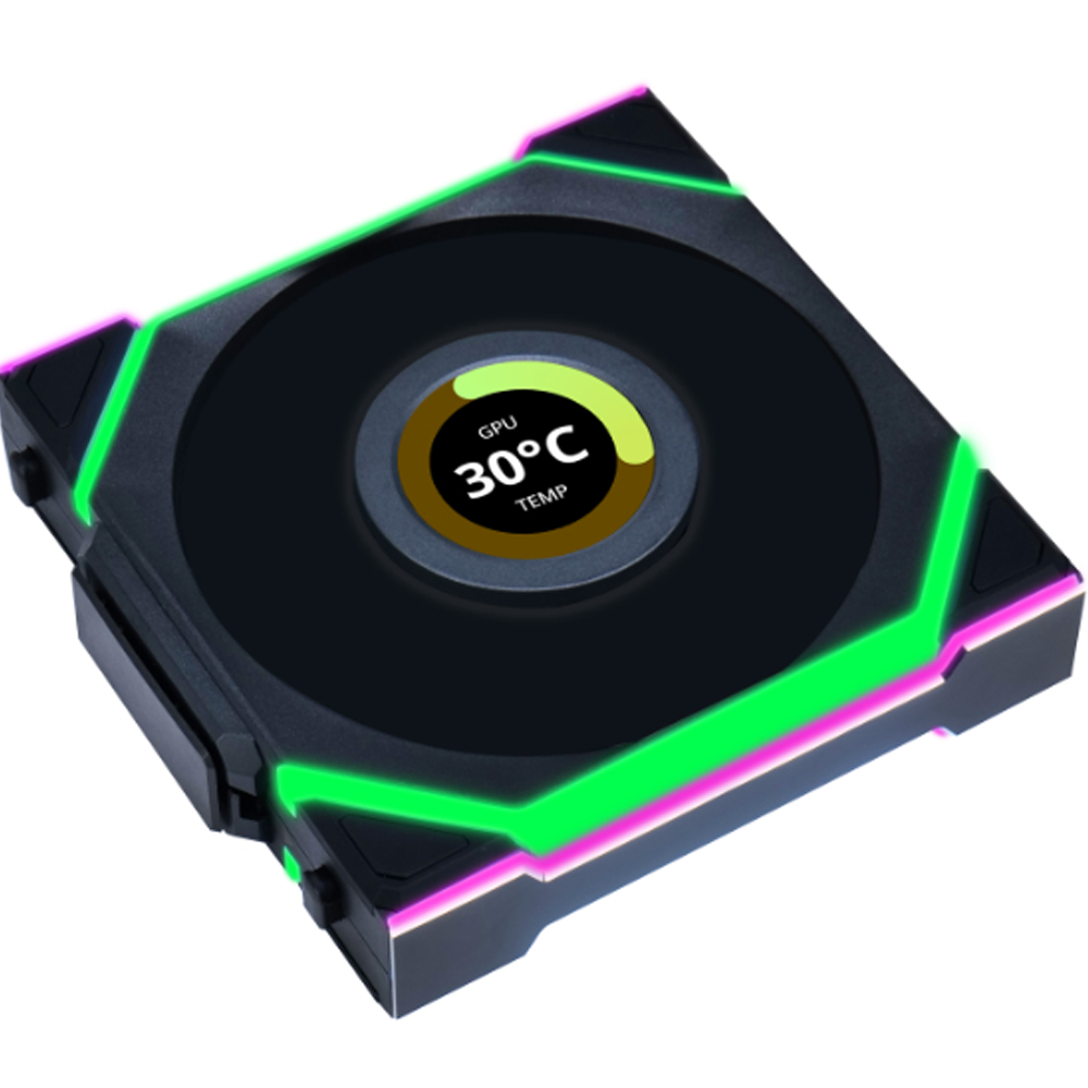 Кулер корпусний LIAN LI UNI Fan TL WIRELESS LCD 120-1 Black (G99