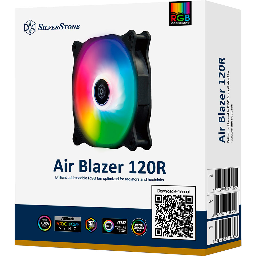 Кулер корпусный SILVERSTONE Air Blazer AB120R-ARGB 120мм (SST-AB120R-ARGB) Конструкция системы охлаждения кулер