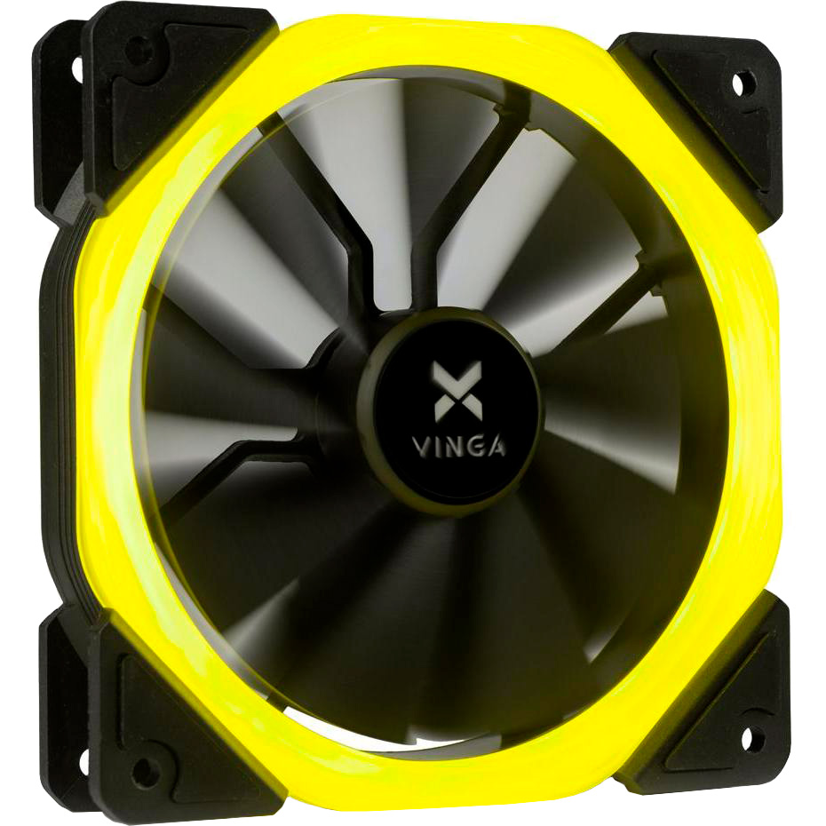 Кулер корпусный VINGA LED fan-01 yellow