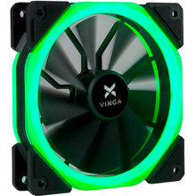 Кулер корпусный VINGA LED fan-02 green