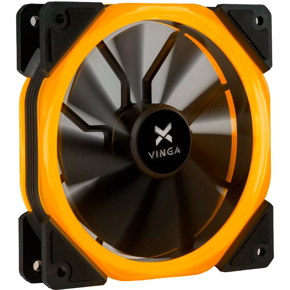 Кулер корпусный VINGA LED fan-02 orange