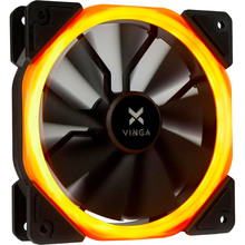 Кулер корпусний VINGA LED fan-01 orange