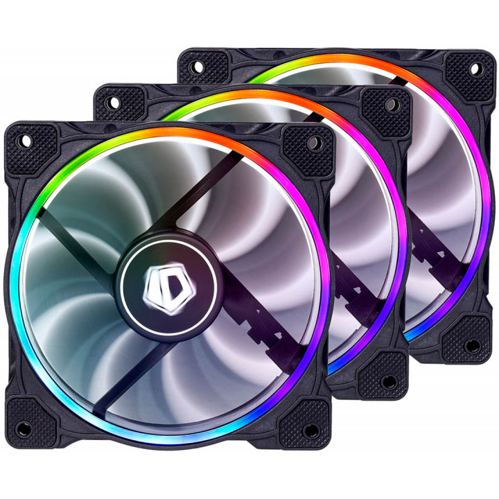 

Кулер ID-COOLING ZF-12025-RGB Trio 120 x 120 x 25 мм 4-pin PWM, ZF-12025-RGB Trio 120x120x25мм, 4-pin PWM