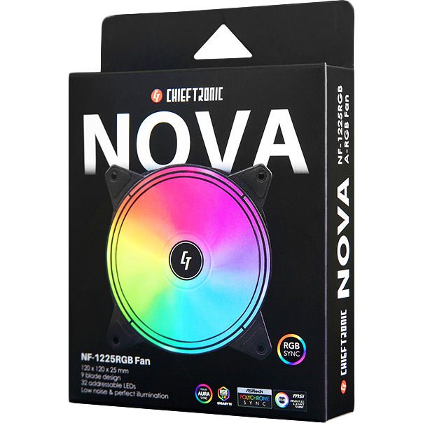 Кулер корпусний CHIEFTEC Chieftronic NOVA ARGB fan (NF-1225RGB) Призначення для корпусу