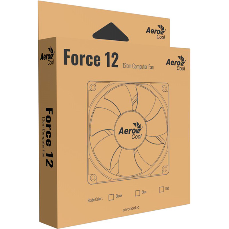 Кулер корпусный AEROCOOL Force 12 PWM Black 120 мм Подшипник скольжения