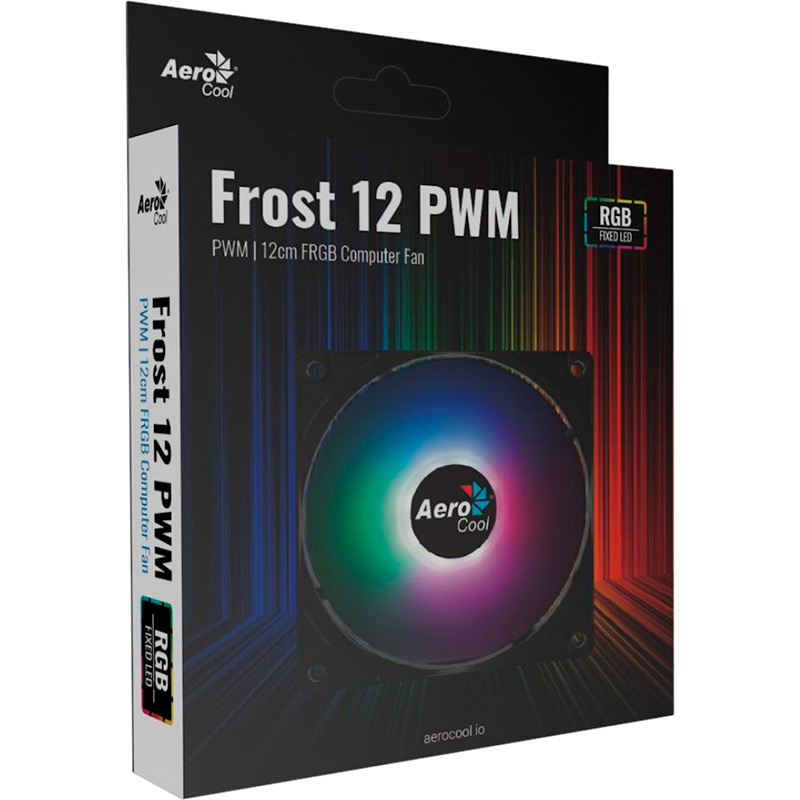 Кулер корпусний AEROCOOL Frost 12 PWM FRGB 120 мм Підшипник ковзання