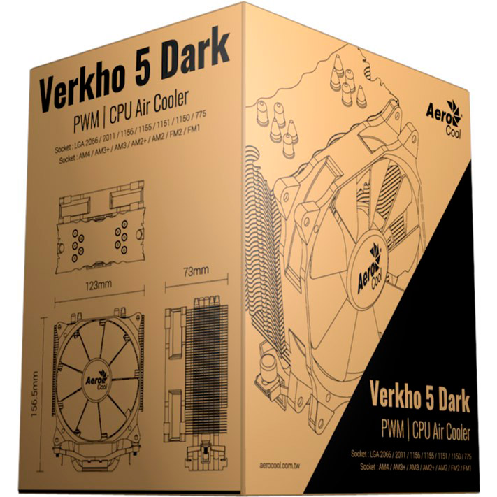 Фото Кулер процессорный AEROCOOL Verkho 5 Dark