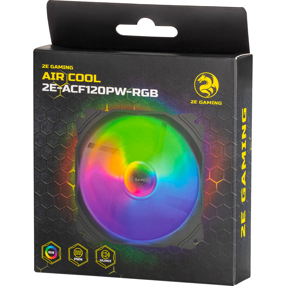 Кулер корпусний 2E GAMING AIR COOL ACF120PW-RGB 120 мм (2E-ACF120PW-RGB) Підшипник гідравлічний