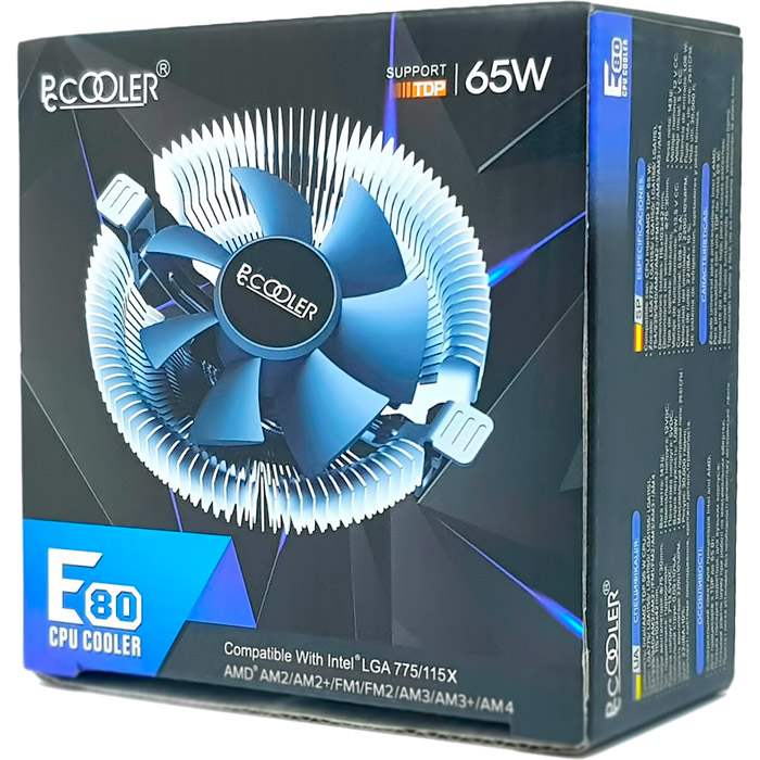 Кулер процесорний PCCOOLER E80 Для сокета 1155