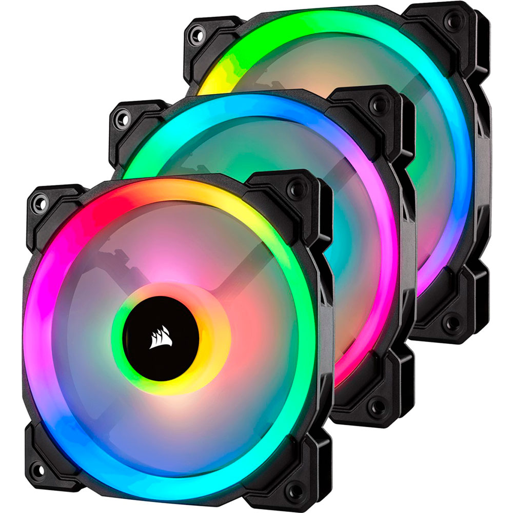 

Корпусный кулер CORSAIR LL120 RGB 3 Fan Pack Black (CO-9050072-WW), LL120 RGB 3 Fan Pack (CO-9050072-WW), чорний