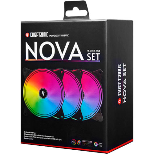 Фото Набір корпусних кулерів CHIEFTEC Nova Set (NF-3012-RGB)