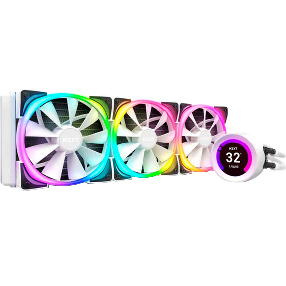 

Система водяного охлаждения NZXT Kraken Z73 RGB 360 мм AIO Liquid Cooler White (RL-KRZ73-RW), Kraken Z73 RGB - 360mm AIO Liquid Cooler