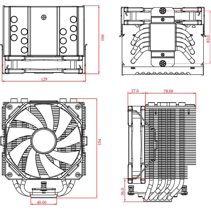 Фото Кулер процесорний ID-COOLING SE-226-XT Black