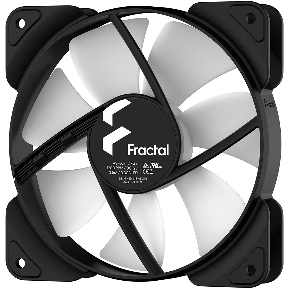 Кулер корпусний FRACTAL DESIGN Frame Aspect 12 RGB Black (FD-F-AS1-1204) Конструкція системи охолодження кулер