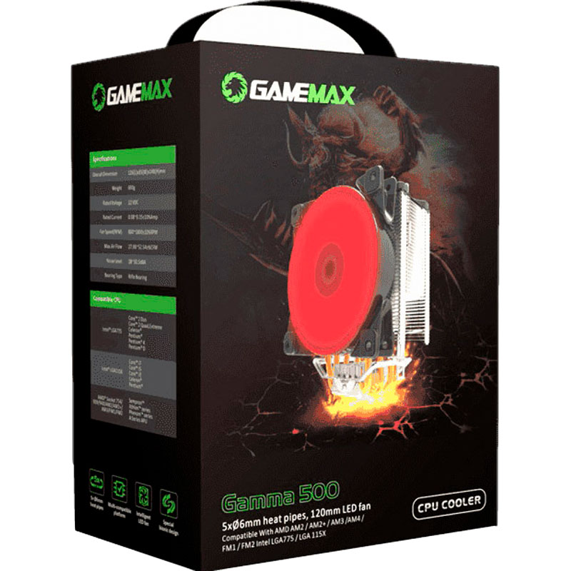 Внешний вид Кулер процессорный GAMEMAX Gamma 500-Red