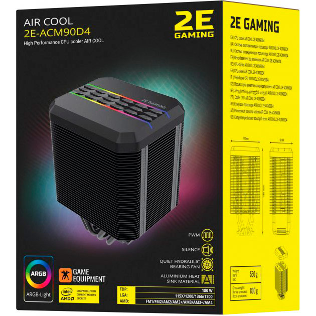 Фото 15 Кулер процессорный 2E Gaming Air Cool (ACM90D4)