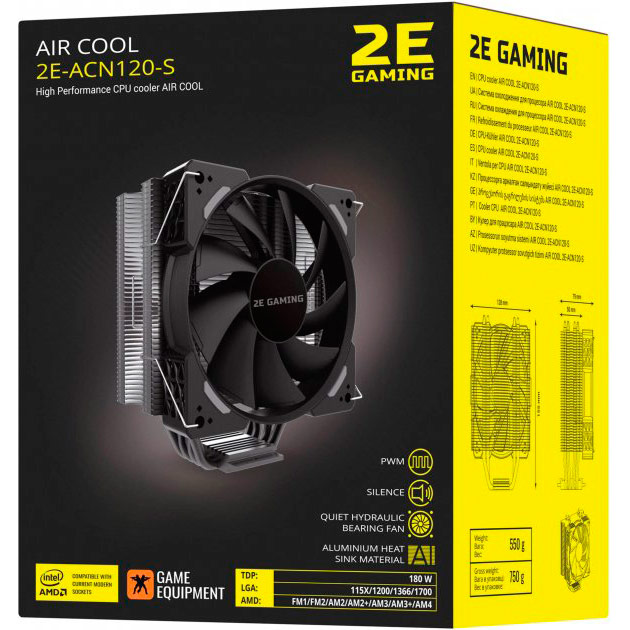 Фото Кулер процессорный 2E Gaming Air Cool (ACN120-S)