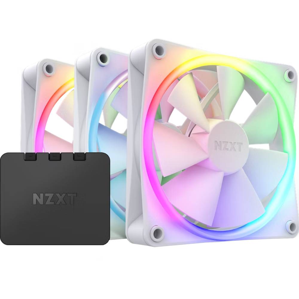 Набор кулеров корпусных NZXT F120RGB 120mm RGB Fans Triple White (RF-R12TF-W1)