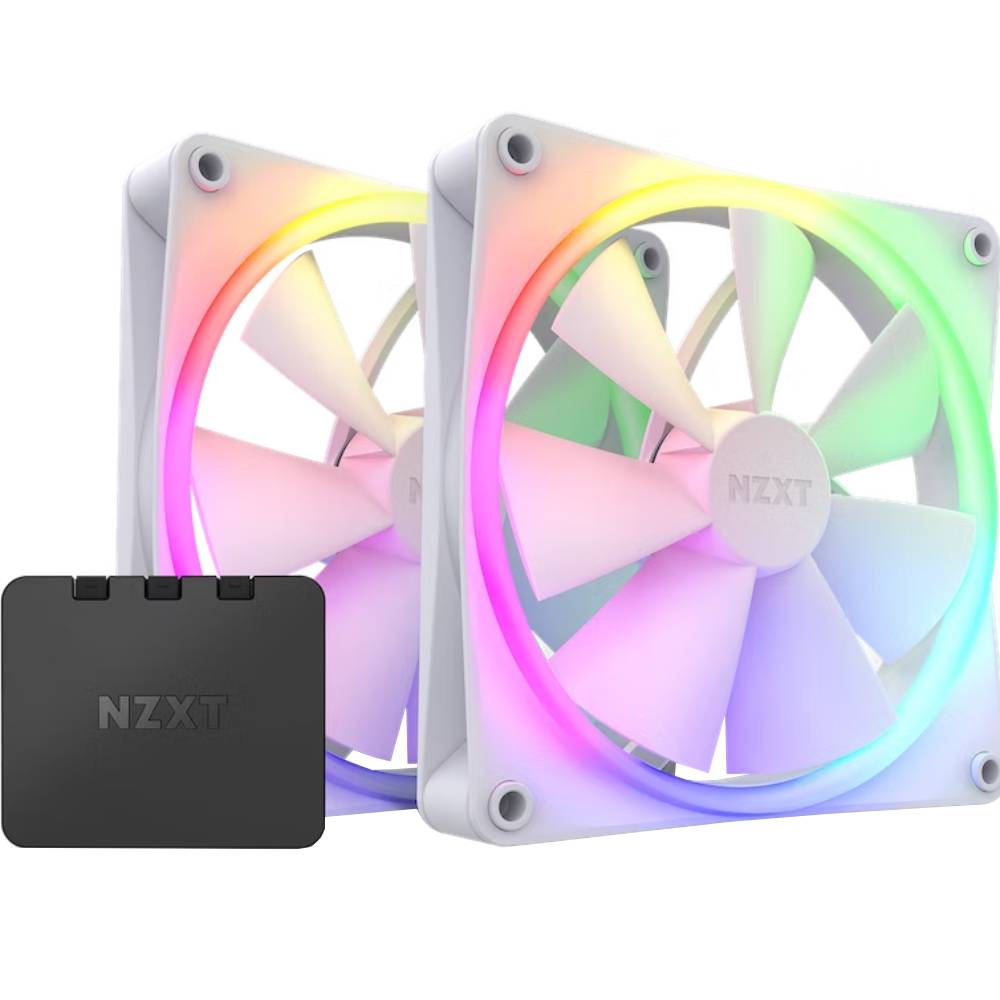 Набор кулеров корпусных NZXT F140RGB 140mm RGB Fans Twin White (RF-R14DF-W1)