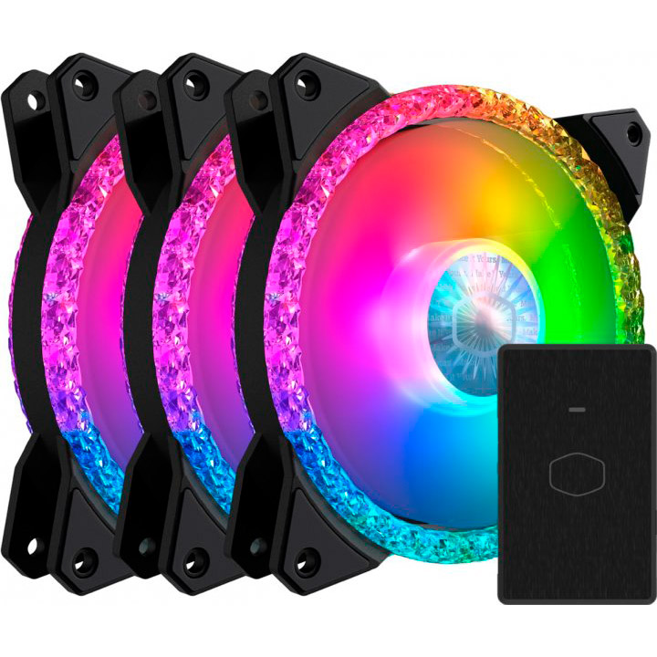 Набор кулеров корпусных COOLERMASTER MasterFan MF120 Prismatic 3in1 (MFY-B2DN-203PA)