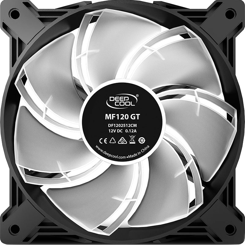 Набор кулеров корпусных DEEPCOOL MF120 GT 3 IN 1 4-pin Black (DP-GS-F12-AR-MF120GT-3P) Диаметр вентилятора, мм 120