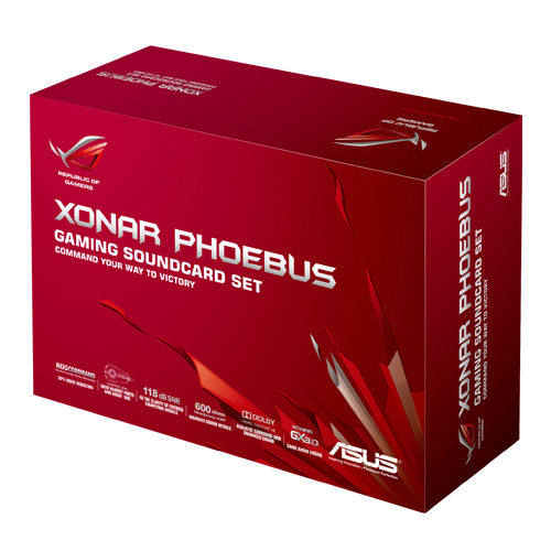 Звукова карта ASUS ROG Xonar Phoebus Відношення сигнал/шум, дБ 118