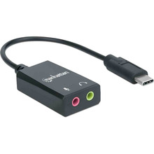 Звуковая карта INTRACOM USB Type-C Manhattan Black (153317)