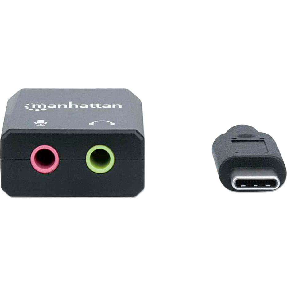 Звуковая карта INTRACOM USB Type-C Manhattan Black (153317) Вес 14