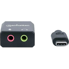 Звуковая карта INTRACOM USB Type-C Manhattan Black (153317)