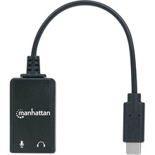 Звуковая карта INTRACOM USB Type-C Manhattan Black (153317)