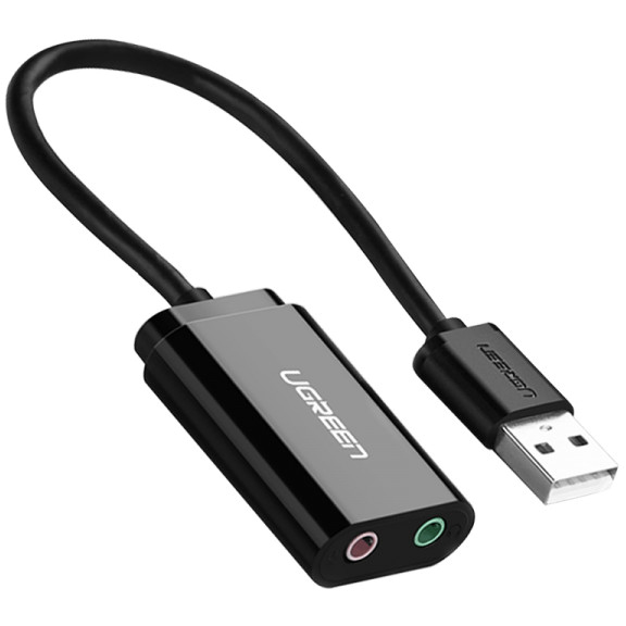 Звуковая карта UGREEN USB US205 Black (30724)