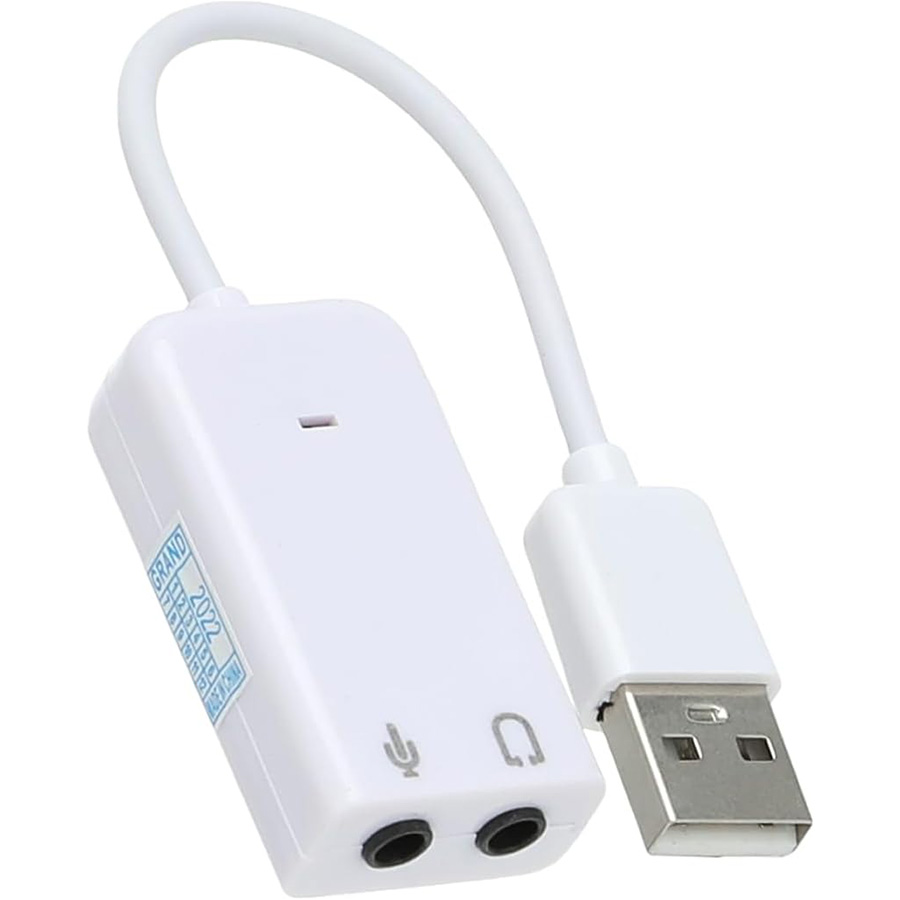 Звукова карта DYNAMODE 3D Sound 7.1 USB2.0 White (USB-SOUND7-WHITE)