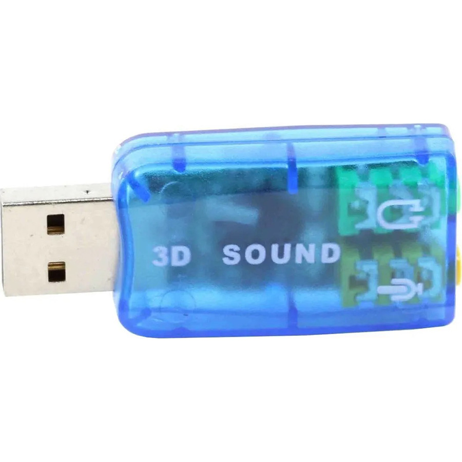 Звукова карта DYNAMODE 3D Sound 5.1 USB2.0 Blue (USB-SOUNDCARD2.0 blue)