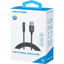Звукова карта VENTION 2 в 1 USB - AUX jack TRRS Ear DSP 0.25 м (CVEBC)