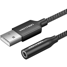 Звукова карта VENTION 2 в 1 USB - AUX jack TRRS Ear DSP 0.25 м (CVEBC)