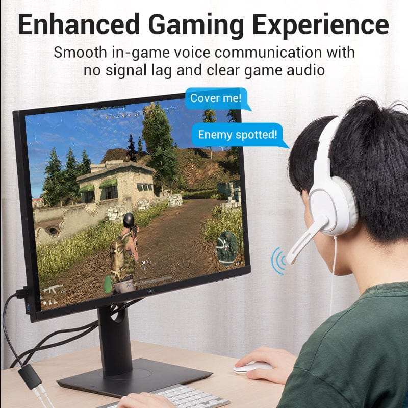 Звуковая карта VENTION USB AUX 1 м Black (CDYBF) Разъемы микрофон (розовый)