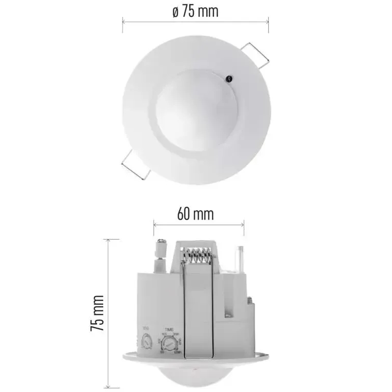 Датчик движения EMOS GS22111 MW 1200 W Горизонтальный угол детектирования движения 360