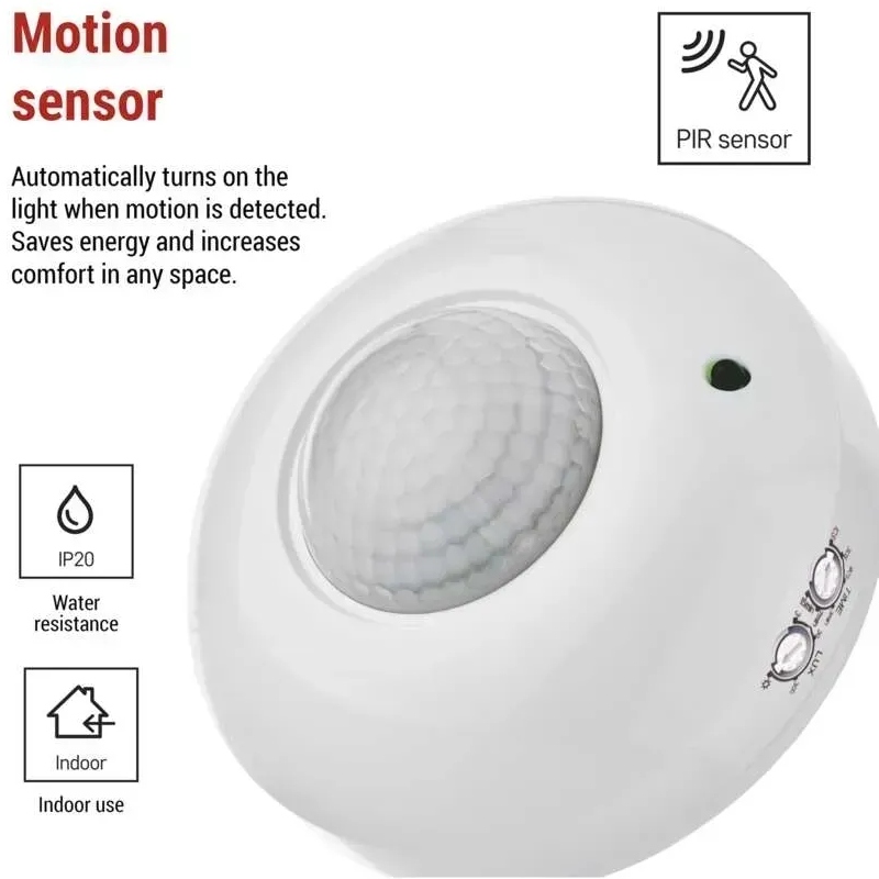 Датчик движения EMOS GS11111 PIR 1200W Горизонтальный угол детектирования движения 360