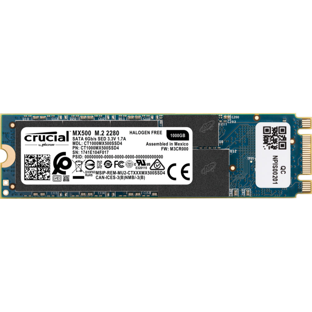 SSD накопичувач CRUCIAL MX500 1TB, M. 2 2280, SATA (CT1000MX500SSD4) Призначення жорсткого диска для настільного комп'ютера