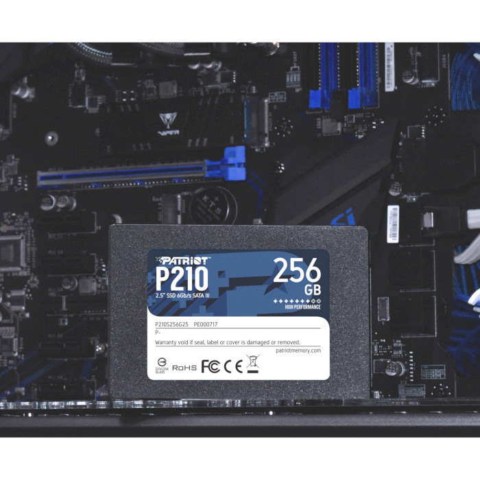 SSD накопичувач PATRIOT 2.5" 256GB SATA TLC P210 (P210S256G25) Ємність 256 Гб