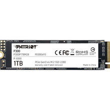 SSD накопитель PATRIOT M.2 NVMe PCIe 3.0 x4 1TB 2280 P300 (P300P1TBM28)