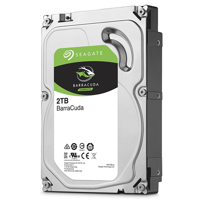 Жерсткий диск SEAGATE 3.5" 2TB SATA 3.0 7200 256MB BarraСuda (ST2000DM008) Призначення жорсткого диска для настільного комп'ютера