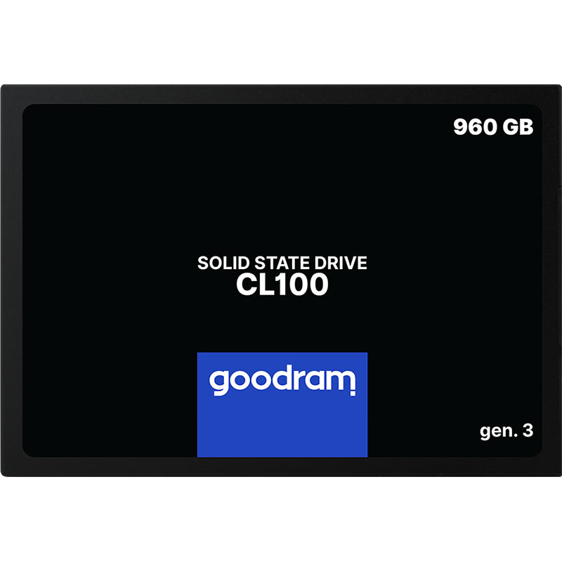 

SSD накопитель Goodram CL100 Gen.3 960 GB 2.5" SATA III 3D NAND TLC (SSDPR-CL100-960-G3), CL100 960 GB GEN.3 SATAIII TLC(SSDPR-CL100-960-G3)