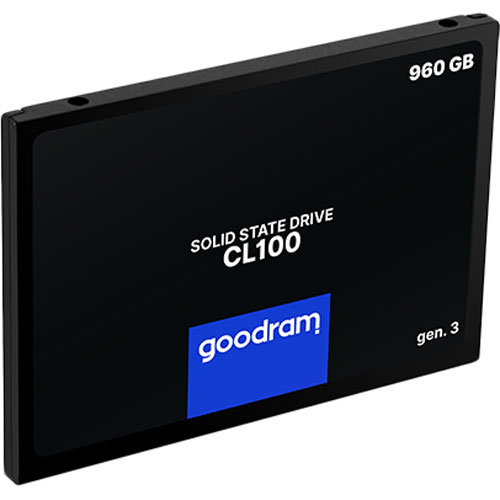 SSD накопичувач Goodram CL100 Gen.3 960 GB 2.5" SATA III 3D NAND TLC (SSDPR-CL100-960-G3) Тип твердотільний накопичувач (SSD)