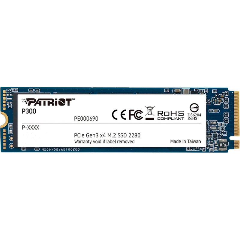 SSD накопитель PATRIOT M.2 NVMe PCIe 3.0 x4 128GB 2280 P300 (P300P128GM28)