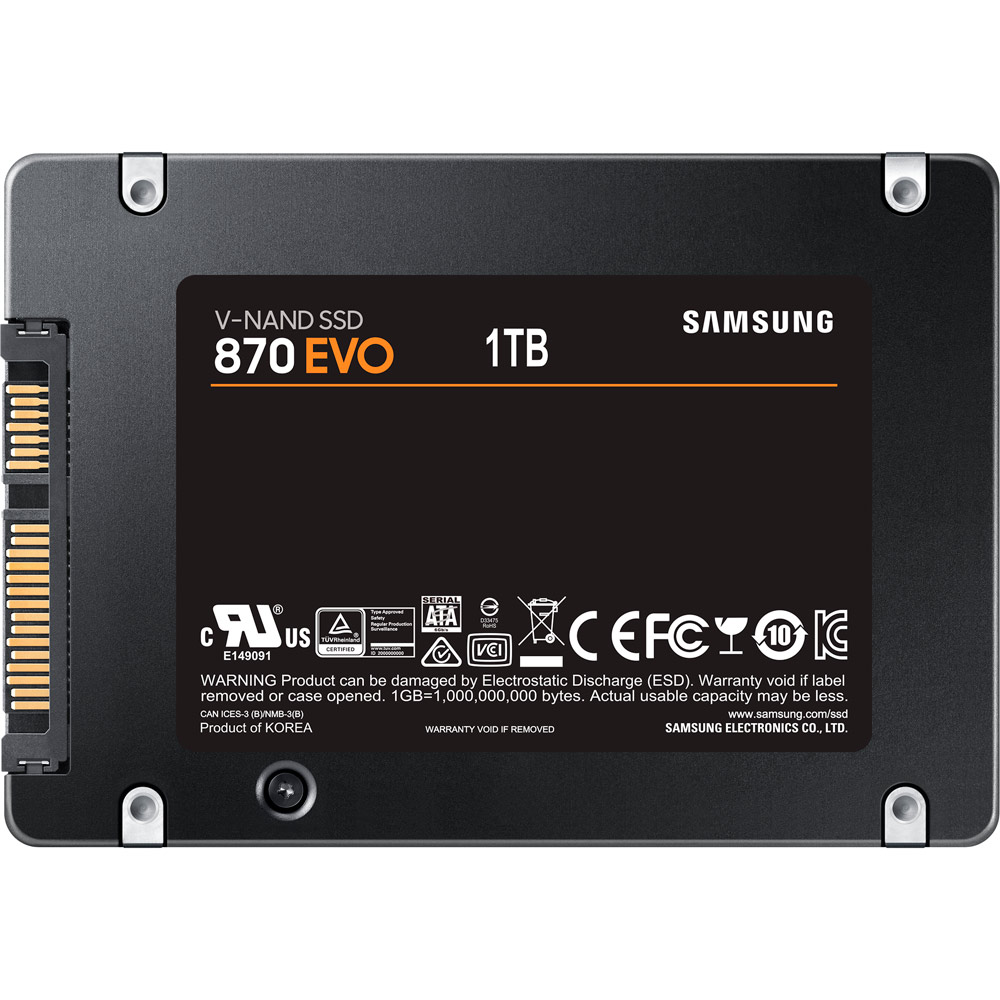 SSD накопитель SAMSUNG 870 EVO 1TB SATAIII MLC (MZ-77E1T0BW) Форм-фактор 2.5"