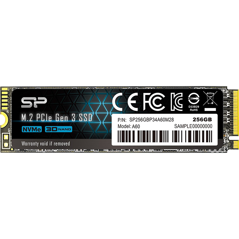 SSD накопитель SILICON POWER M.2 NVMe PCIe 3.0 x4 256GB 2280 A60 ()