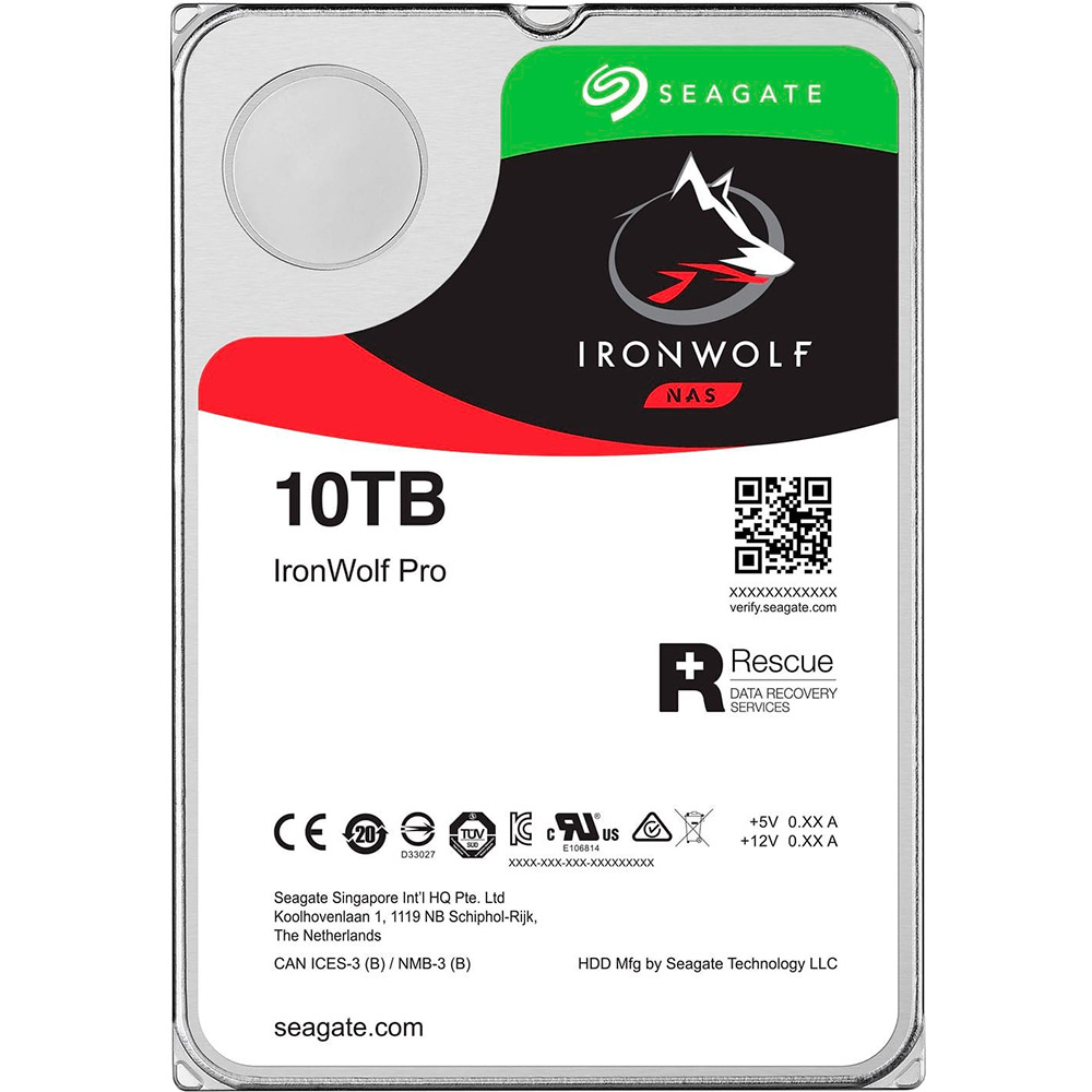 

Жесткий диск SEAGATE IronWolf Pro SATA 10TB NAS 7200rpm 256MB (ST10000NE0008), IronWolf Pro SATA 10TB NAS 7200rpm 256MB