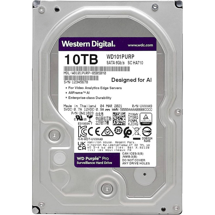 Жесткий диск WD Purple Pro 10TB (WD101PURP) Назначение жесткого диска для настольного компьютера